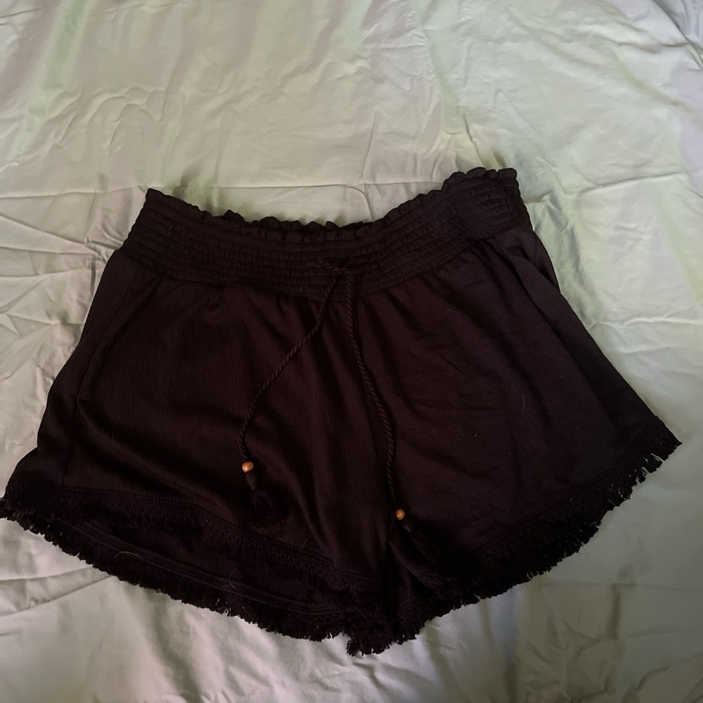 Black flowy shorts